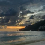 Evening light over the sea in Phuket as the day slows and the shoreline settles
